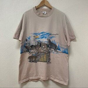 Vintage San Segal Predators Preservation Washington Single Stitch Tee Sz L